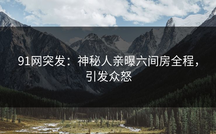91网突发：神秘人亲曝六间房全程，引发众怒